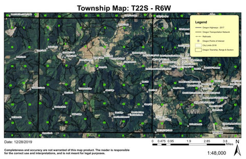 Super See Services Brush Creek T22S R6W Township Map digital map