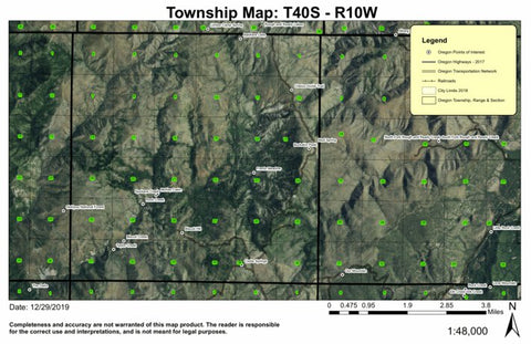Super See Services Buckskin Peak T40S R10W Township Map digital map