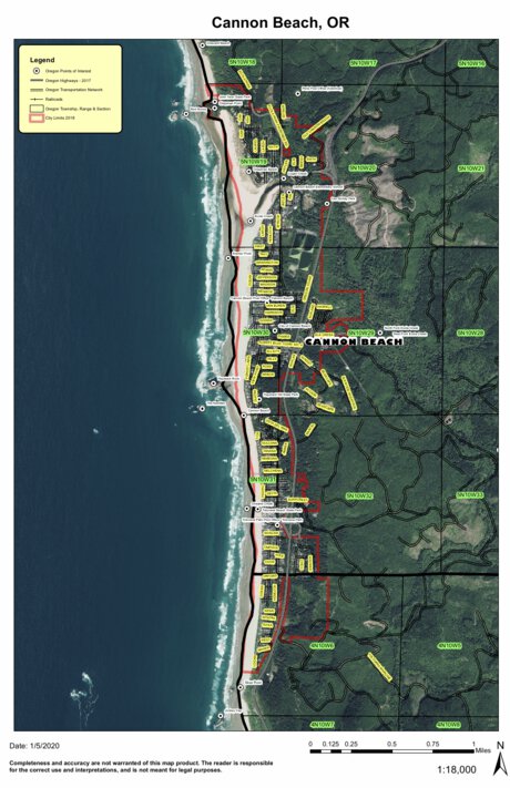 Super See Services Cannon Beach, Oregon digital map