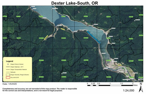 Super See Services Dexter Lake-South, OR digital map