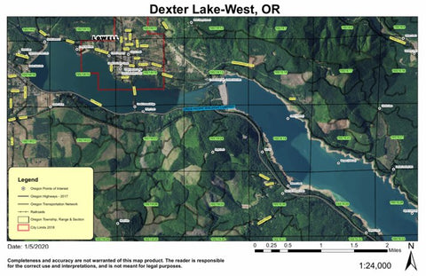 Super See Services Dexter Lake-West, OR digital map