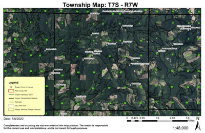 Super See Services Dorn Peak T7S R7W Township Map digital map