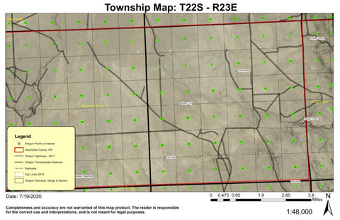 Super See Services Dust Bowl T22S R23E Township Map digital map