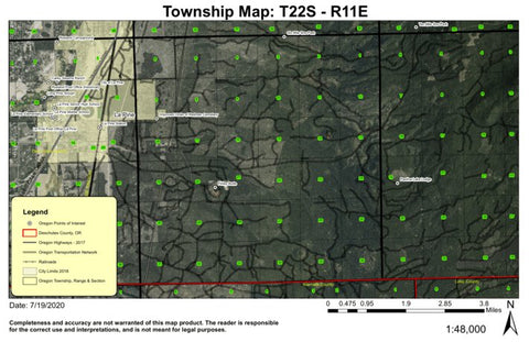 Super See Services Finley Butte T22S R11E Township Map digital map
