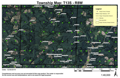 Super See Services Grass Mountain T13S R8W Township Map digital map
