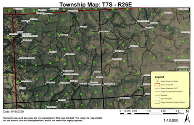 Super See Services Grassy Butte T7S R26E Township Map digital map
