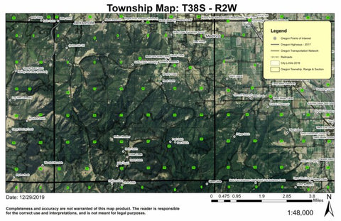 Super See Services Griffin Creek T38S R2W Township Map digital map