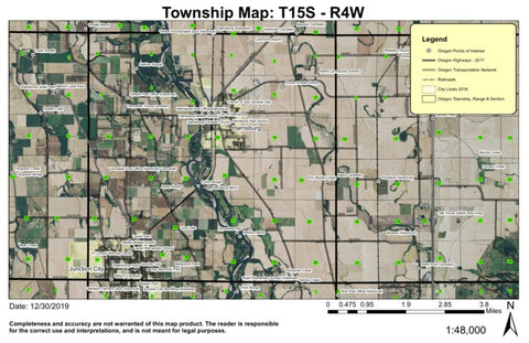Super See Services Harrisburg T15S R4W Township Map digital map
