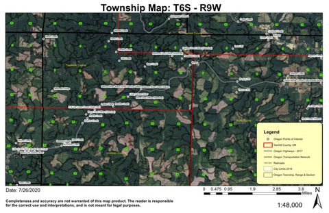 Super See Services Hayland T6S R9W Township Map digital map