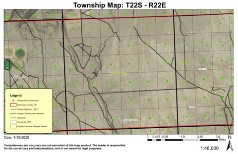 Super See Services Highway Waterhole T22S R22E Township Map digital map