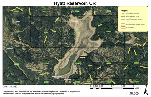 Super See Services Hyatt Reservoir, Oregon digital map