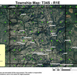 Super See Services Indian Lake Reservoir T34S R1E Township Map digital map