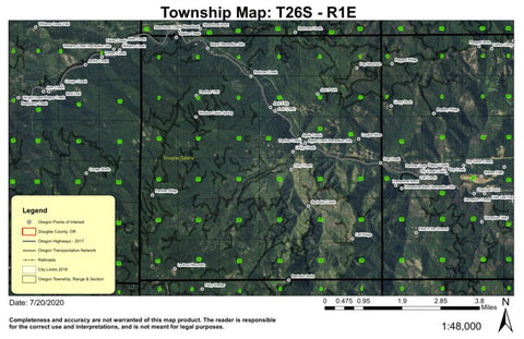 Super See Services Jack Falls T26S R1E Township Map digital map