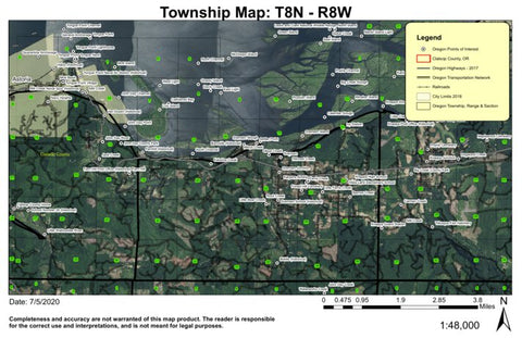 Super See Services Knappa T8N R8W Township Map digital map