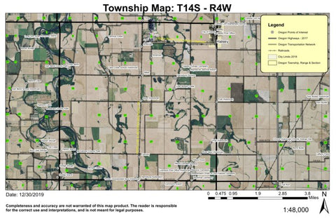 Super See Services Lake Creek T14S R4W Township Map digital map
