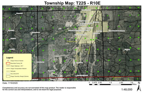 Super See Services LaPine T22S R10E Township Map digital map