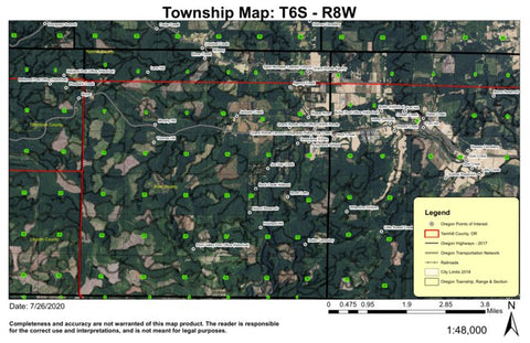 Super See Services Leno Hill T6S R8W Township Map digital map