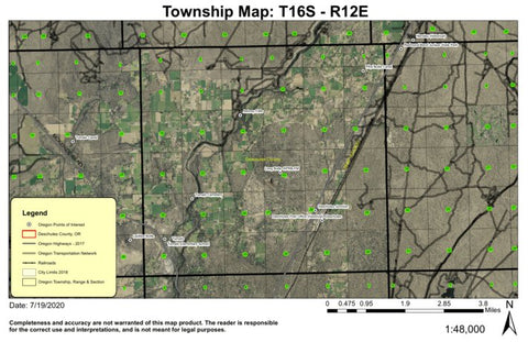 Super See Services Long Butte T16S R12E Township Map digital map