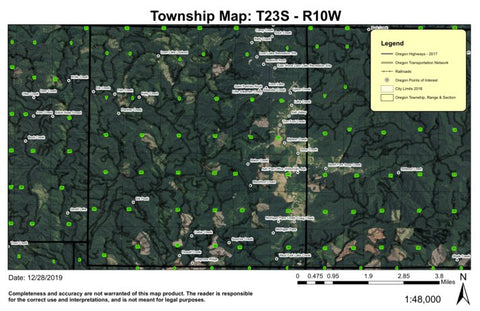 Super See Services Loon Lake T23S R10W Township Map digital map