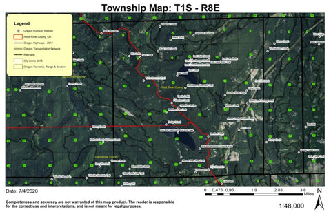 Super See Services Lost Lake T1S R8E Township Map digital map