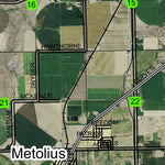 Super See Services Metolius T11S R13E Township Map digital map