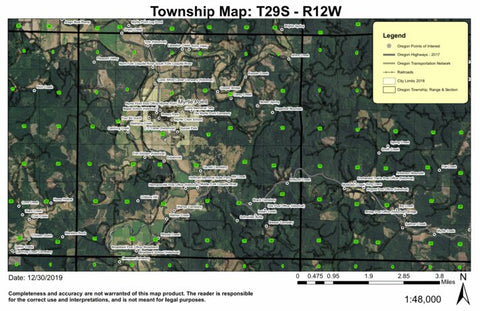 Super See Services Myrtle Point T29S R12W Township Map digital map