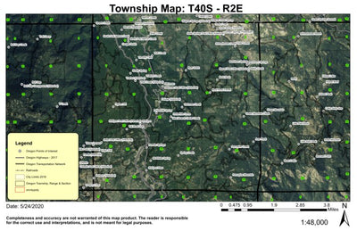 Super See Services Ogden Hill T40S R2E Township Map digital map