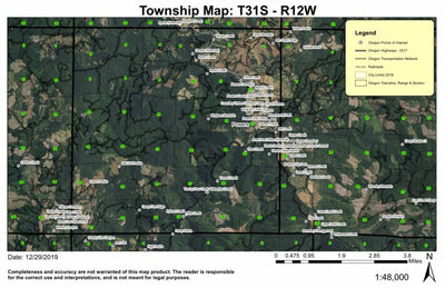 Super See Services Powers T31S R12W Township Map digital map