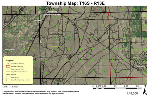 Super See Services Pronghorn T16S R13E Township Map digital map