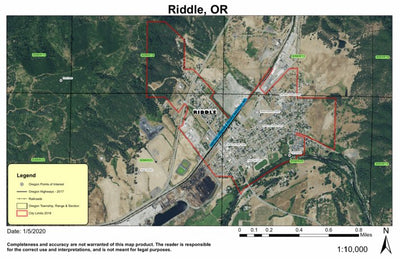 Super See Services Riddle, Oregon digital map