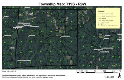 Super See Services Roman Nose Mountain T19S R9W Township Map digital map