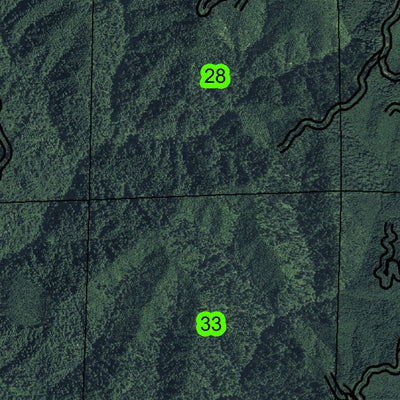 Super See Services Roman Nose Mountain T19S R9W Township Map digital map