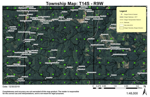Super See Services Stoney Mountain T14S R9W Township Map digital map