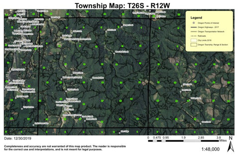 Super See Services Sumner T26S R12W Township Map digital map