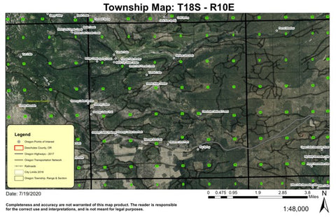Super See Services Swampy Lakes T18S R10E Township Map digital map
