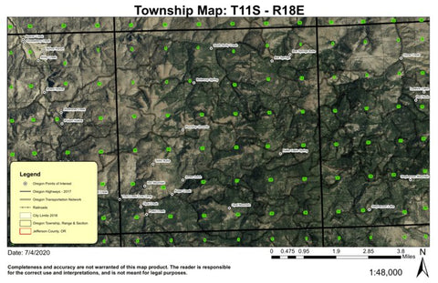 Super See Services Telfer Butte T11S R18E Township Map digital map