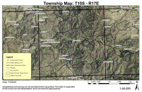 Super See Services Thompson Peak T10S R17E Township Map digital map