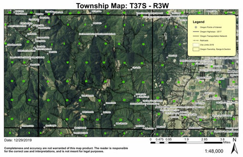 Super See Services Township Map T37S R3W 2018 Imagery digital map
