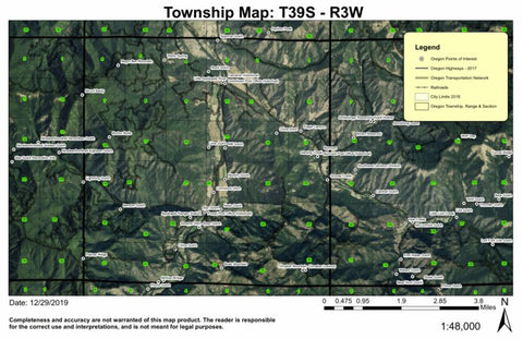 Super See Services Township Map T39S R3W 2018 Imagery digital map