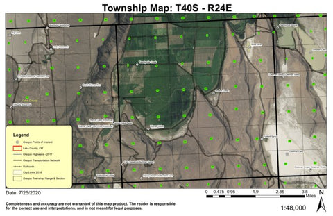 Super See Services Warner Valley T40S R24E Township Map digital map