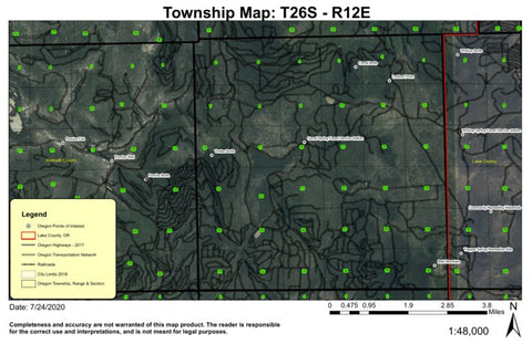 Super See Services Wart Peak T26S R12E West Township Map digital map