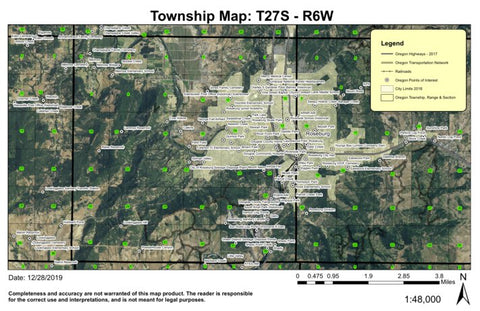 Super See Services West Roseburg T27S R6W Township Map digital map