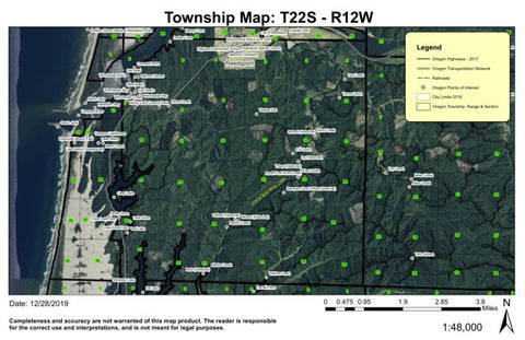 Super See Services Winchester Bay T22S R12W Township Map digital map