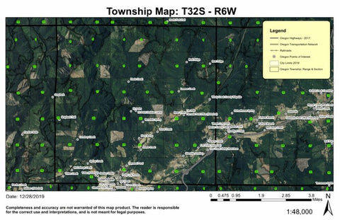 Super See Services Windy Creek T32S R6W Township Map digital map