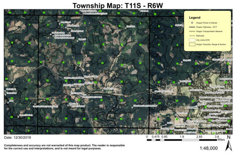 Super See Services Wren T11S R6W Township Map digital map