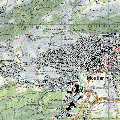 SwissTopo Bellelay, 1:25,000 digital map