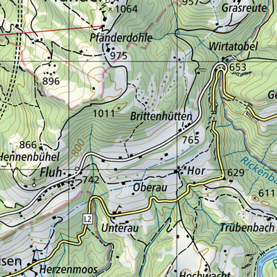 SwissTopo Bregenz, 1:50,000 digital map