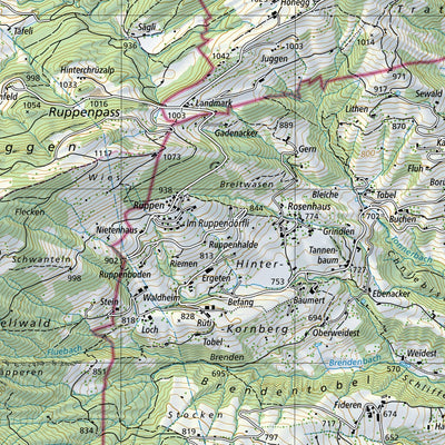 SwissTopo Degersheim, 1:25,000 digital map