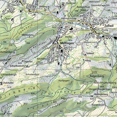 SwissTopo Delémont, 1:25,000 digital map