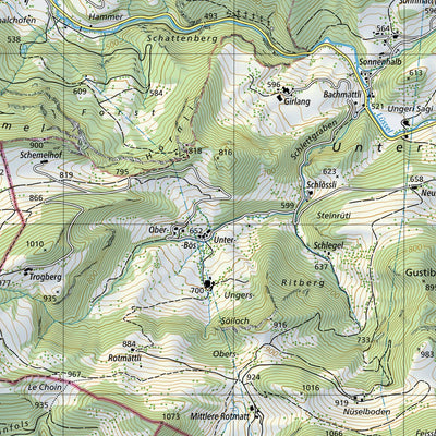 SwissTopo Delémont, 1:25,000 digital map
